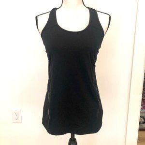 Gap Fit Racerback Tank High Shine Black Worn 1x